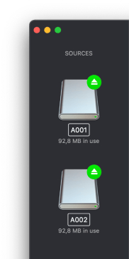应用了自动标签的两个源